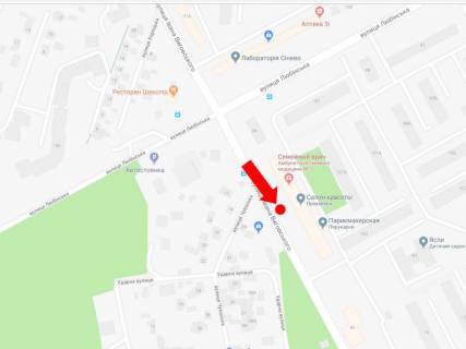 Citylight B in Lviv, 1.8x1.2  Vigovs'kogo st., 41 - st. Lubins'ka, zup. "st. Lubins'ka- st. Vigovs'kogo", v storonu st. Kul'parkivs'koi scheme