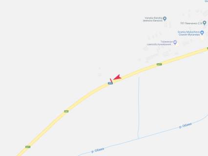 Billboard A in Kolchino, 3x6  Траса Київ-Чоп (М-06), смт Кольчино, (1), поворот з траси scheme