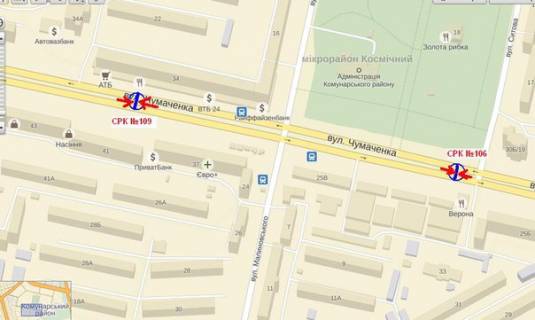 Prismatron, Prism A in Zaporizhzhya Cumacenka st. - Sitova st. - 220442 scheme