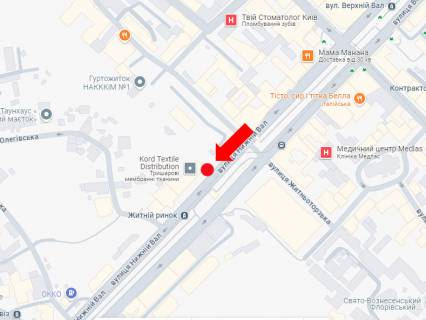 Non-Standard A in Kyiv, 2x5.52  Нижній Вал вул., 17, зупинка "Житній ринок", (S повне бренд. = внутр. 10,56 м2 + зовн. 11,12 м2 + сіті 4,32 м2) scheme