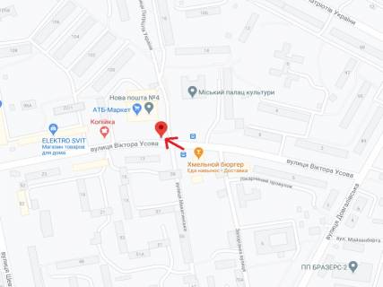 Billboard A in Nikopol, 6х3  st. V Usova (bila ATB-marketu) scheme