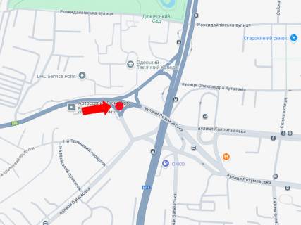 Billboard A in Odessa, 3x6  Grusevs'kogo st. / Balkivs'ka st., bila AZS "Amic", slahoprovid, v centr scheme