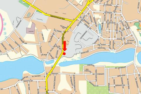 Billboard A in Khmelnitsky, 3x6  Kam''anec'ka st., 161, bila "Ceglanogo zavodu" scheme