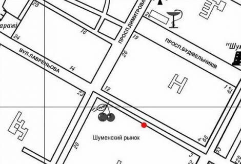 Billboard B in Kherson Lavren'ova st., rinok "Sumens'kij" scheme