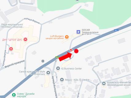 Non-Standard A in Kyiv, 2.2x3.79  Міхновського (кол. Дружби Народів) бул., 40А, зупинка "вул. Болсуновська", (S внутр. бренд. = внутр. 8,272 м2) scheme