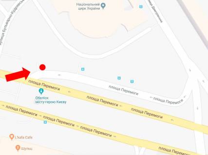 Citylight B in Kyiv, 1.8x1.2  Peremogi pl., 2, bila Cirku, na svitlofori, v storonu bst. Sevcenka scheme