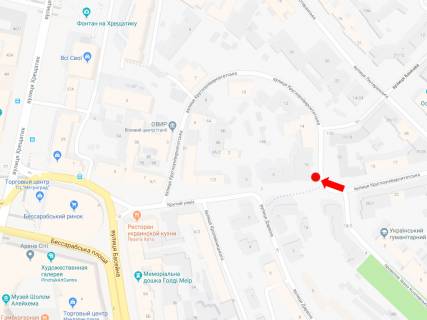 Citylight B in Kyiv, 1.8x1.2  Kruglouniversitets'ka st., 16, v storonu st. Bankivs'koi scheme