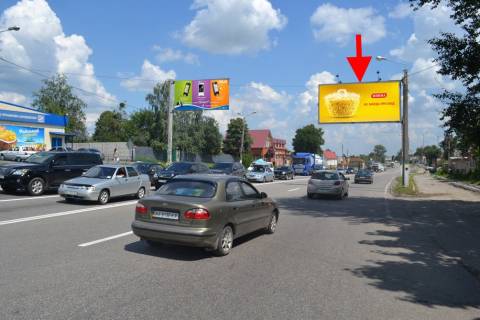 Billboard A in Pisochin, 3x6  Полтавський шлях - с. Пісочин, Шевченко пров., напроти маркету "АТБ", в центр Photo 1