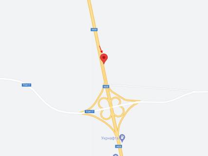 Billboard B in Chervonokamyan, 6х3  N-08, km 440+189 (livoruc), Ruh do Zaporizza z Dnipra, pered postom DAI scheme