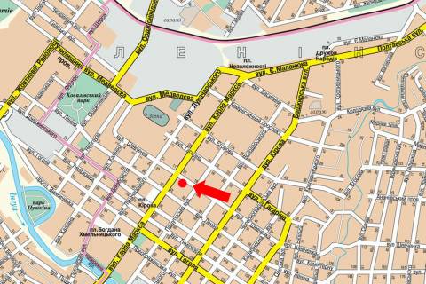 Citylight  in Kropyvnytskyi (Kirovograd), 1.8x1.2  Sevcenka st., 36 scheme