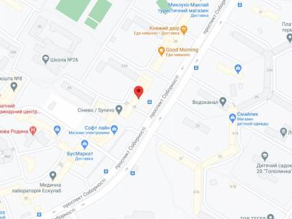 Video Billboard A in Lutsk Sobornosti av., 32, apteka "Volin'farm", prajs za rolik 10 sek 1 vihid/5 hvilin, na dvostoronn'omu ekrani, vid 144 vihodiv na den'. Rozrahunok dla insih parametriv translacii utocnujte u menedzera. - 301425 scheme