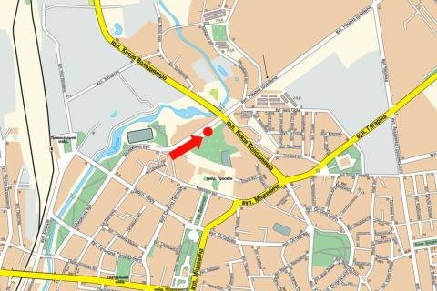 Billboard A in Rivne, 3x6  Litovs'ka st. / Kavkaz'ka st., bila parku "Evrejka", z centru scheme