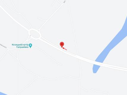 Billboard A in Greeks, 6х3  T-04-41, km 15+595 (pravoruc), Ruh vid m. Kam'ans'ke, pered rozv'azkou na s. Grecane, na Hutir Galuskivka scheme