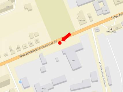 Billboard B in Uzhgorod, 3x6  Kapusans'ka st., 145, do supermarketu "Velmart", z centru scheme