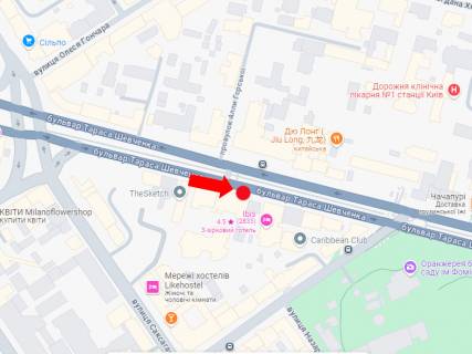 Non-Standard A in Kyiv, 2.1x3.8  Шевченка бул., 27, зупинка "Академія Адвокатури України", (S повне бренд. = внутр. 7,9695 м2 + зовн. 7,9695 м2 + сіті 4,32 м2) scheme