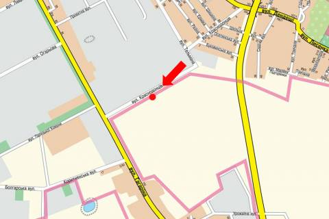 Billboard  in Uzhgorod, 3x6  Krasnodonciv st., bila rinku scheme