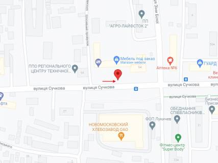 Billboard B in Samar (Novomoskovsk), 6х3  st. Suckova, v rajoni bud. No54 scheme