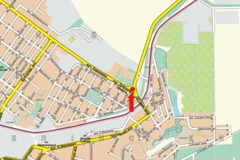 Billboard B in Kropyvnytskyi (Kirovograd), 3x6  Suhevica st. (kol. Smidta st.) / Korolenka st., bila avtovokzalu, aeroportu scheme