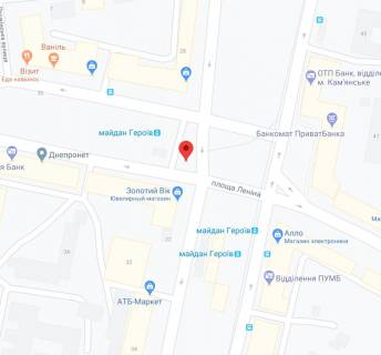 Billboard A in Kam'yanske (Dniprodzerzhinsk), 6х3  majdan Geroiv, zupinka tramvau No1, livoruc  scheme