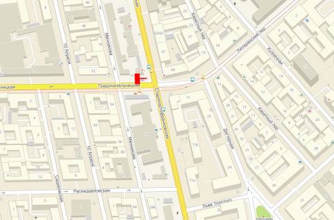 Billboard  in Odessa, 3x6  Gradonacal'nic'ka st. - Staroportofrankivs'ka st., 24/1, z centru scheme