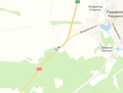 Billboard A in Brody, 3x6  Vizd v misto, zi storoni m. Rivne, trasa L'viv - Kiiv (E-40) scheme