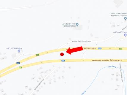 Video Billboard A in Kyiv, 3x6  Zabolotnogo st. - Pirogivs'kij slah, bila tutunovoi fabriki, rozdil'nik, v storonu pl. Odes'koi - 457182 scheme