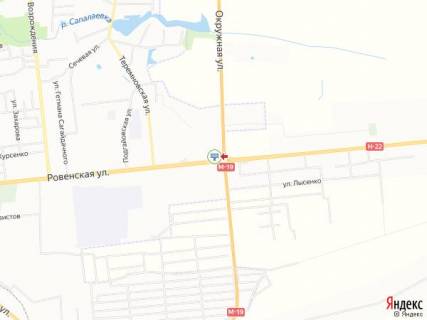 Billboard A in Lutsk, 3х6  Rivnens'ka/Okruzna_kil'ce bila Epicentru_v'izd v misto scheme