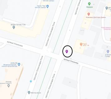 Scrolller, Scroll A in Dnipro (Dnipropetrovsk) Pola av. (kolis. Kirova av.) - Ul'anova st. - 291475 scheme