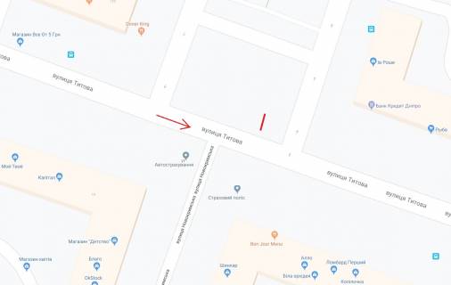 Scrolller, Scroll B in Dnipro (Dnipropetrovsk), 3.14х2.32  st. Titova - prosp. Oleksandra Pola, na rozdilovij smuzi, na svitlofori - 289473 scheme