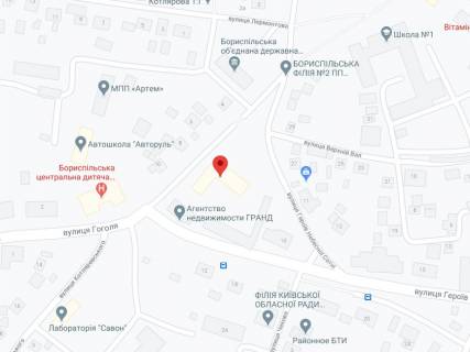 Billboard A in Boryspil Geroiv Nebesnoi Sotni st., 8-A, apteka "Vitamin", prajs za rolik 10 sek 1 vihid/5 hvilin, z 8:00-22:00. Rozrahunok dla insih parametriv translacii utocnujte u menedzera. scheme