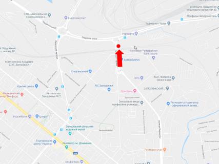Billboard  in Zaporizhzhya, 3x6  Sedova st. - Pivdenne sose, bila zaliznicnogo mostu, z centru scheme