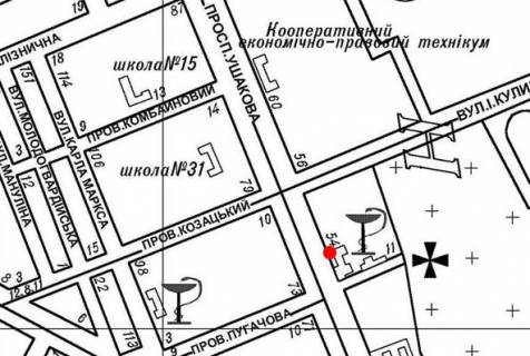 Billboard A in Kherson Usakova av., 54 scheme