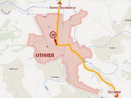 Billboard B in Otinia, 3x6  с. Отинія, Свободи вул. scheme