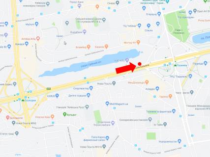 Billboard B in Kyiv, 3x6  Bazana av. - av. Grigorenko, st. m. "Poznaki", bila AZS "Klo", navproti McDonald's, z centru scheme