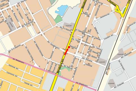 Billboard A in Uzhgorod, 3x6  Minajs'ka st., 27, bila magazinu "Sil'po" scheme