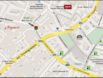 Citylight  in Ivano-Frankivsk, 1.8x1.2  Orlika st., (2) scheme