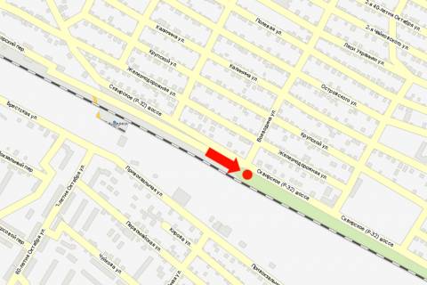 Billboard  in Bila Tserkva, 3x6  Skvirs'ke sose / Voevodina st. scheme