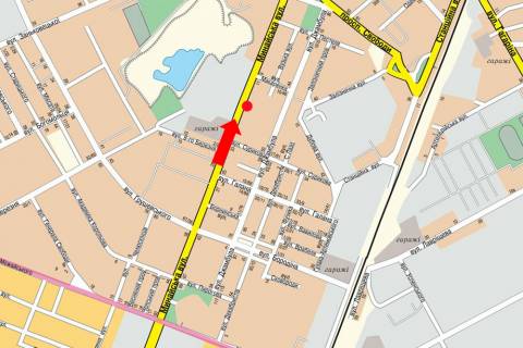 Billboard  in Uzhgorod, 3x6  Minajs'ka st., 15, bila magazinu "Sil'po" scheme