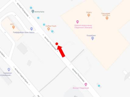 Scrolller, Scroll  in Kyiv, 2.3x3.14  Polzunova st., 6, bila restoranu KFC, Pivdennogo zaliznicnogo vokzalu, v storonu Povitroflots'kogo av. - 445249 scheme