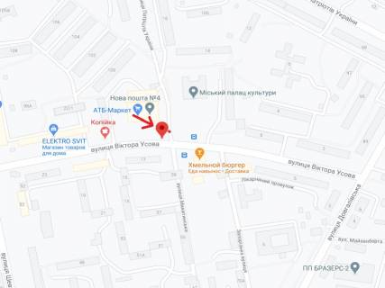 Billboard B in Nikopol, 6х3  st. V Usova (bila ATB-marketu) scheme