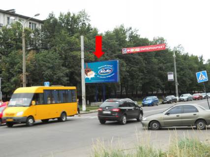 Billboard B in Sumi, 3x6  SKD st. / Harkivs'ka st., bila rinku "SKD" Photo 1