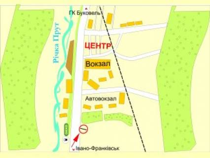 Billboard  in Yaremche, 3x6  Svobodi st., 147-149, v'izd u misto, z Ivano-Frankivs'ka, pered OKKO scheme