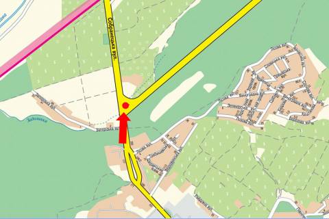 Billboard A in Uzhgorod, 3x6  Sobranec'ka st., bila gotelu "Piligrim", viizd v bik Slovaccini scheme