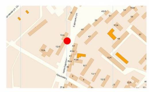 Billboard B in Mykolaiv Karpenko st., 12A, navproti Privatbanku scheme