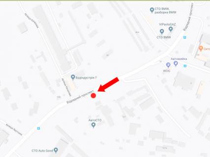 Billboard B in Kyiv, 3x6  Vidradnij av., 107, z centru scheme
