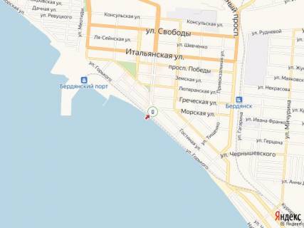 Citylight B in Berdyansk Azovskij av. - Primorskaa pl., vozle kolesa obozrenia scheme