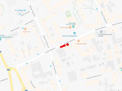 Citylight A in Zhytomyr, 1.8x1.2  Kiivs'ka st., 8, zupinka <<Mihajlivs'kij sobor>>, z centru scheme