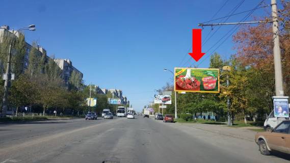 Billboard A in Kherson, 3x6  200-ricca Hersonu av. / Visneva vst. (kol. Bluhera vst.), v centr Photo 1