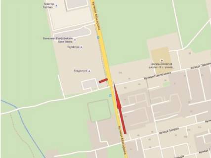 Billboard B in Rivne Makarova st., 17 scheme