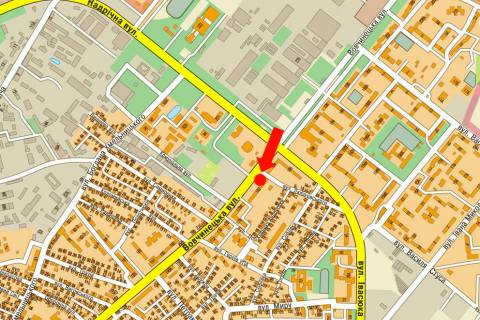 Billboard B in Ivano-Frankivsk, 3x6  Vovcinec'ka st. / Lubacivs'kogo st. scheme